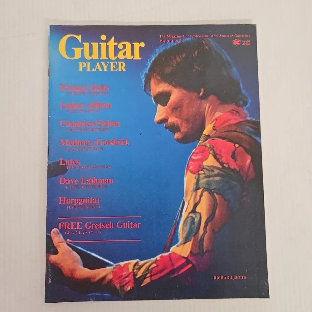 1976 MARCH GUITAR PLAYER MAGAZINE - RICHARD BETTS - GREAT MUSIC COVER‎